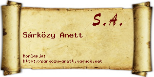 Sárközy Anett névjegykártya